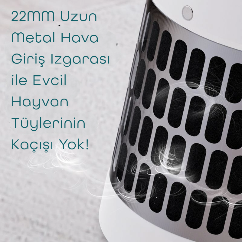Moravae™ Kedi Tüyü Avcısı - Masaüstü Negatif İyonlu Hava Temizleyici | Koku Giderici & Toz Emici | Evcil Hayvanlı Ortamlar İçin