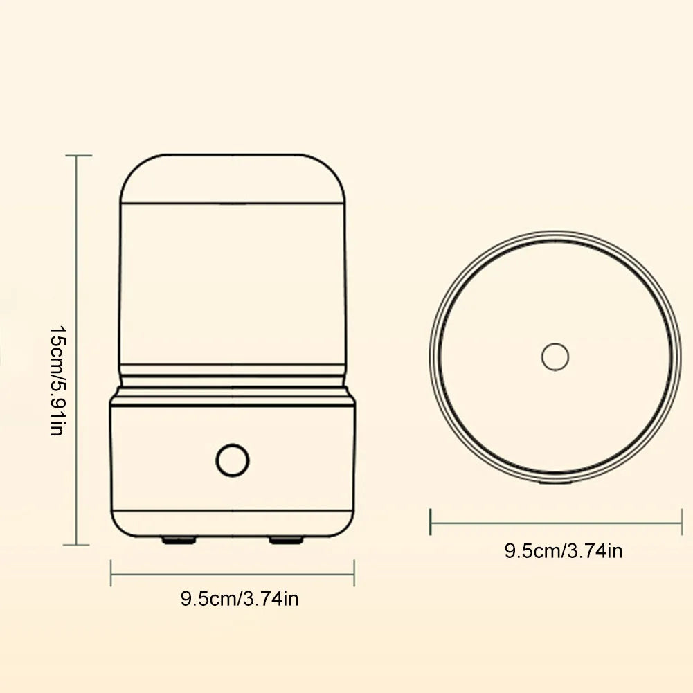 Modern Işıklı Aromaterapi Difüzörü - Soğuk Buhar Nemlendirici (Ultrasonik Teknoloji)